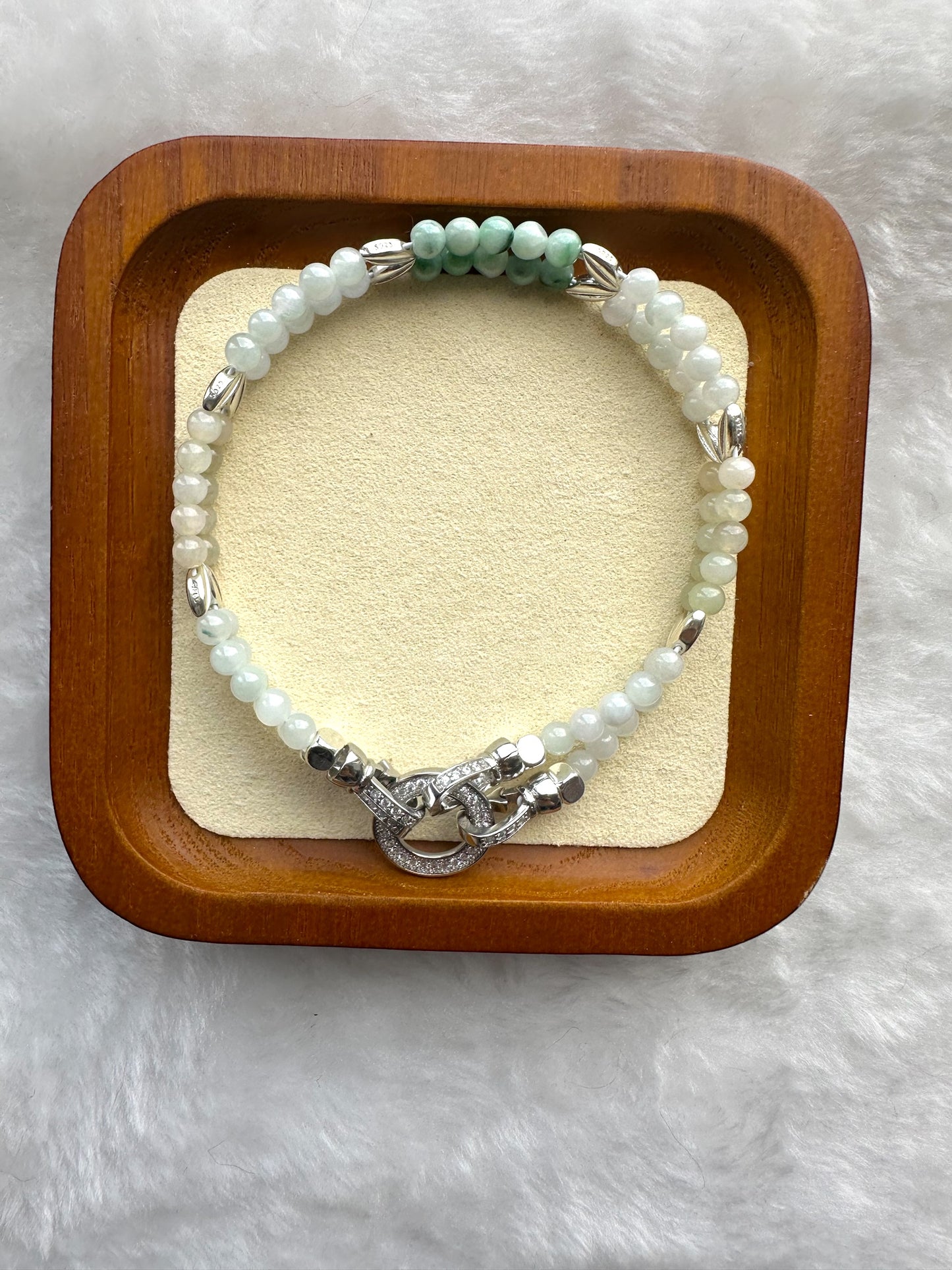 Double Trio Jadeite Bracelet
