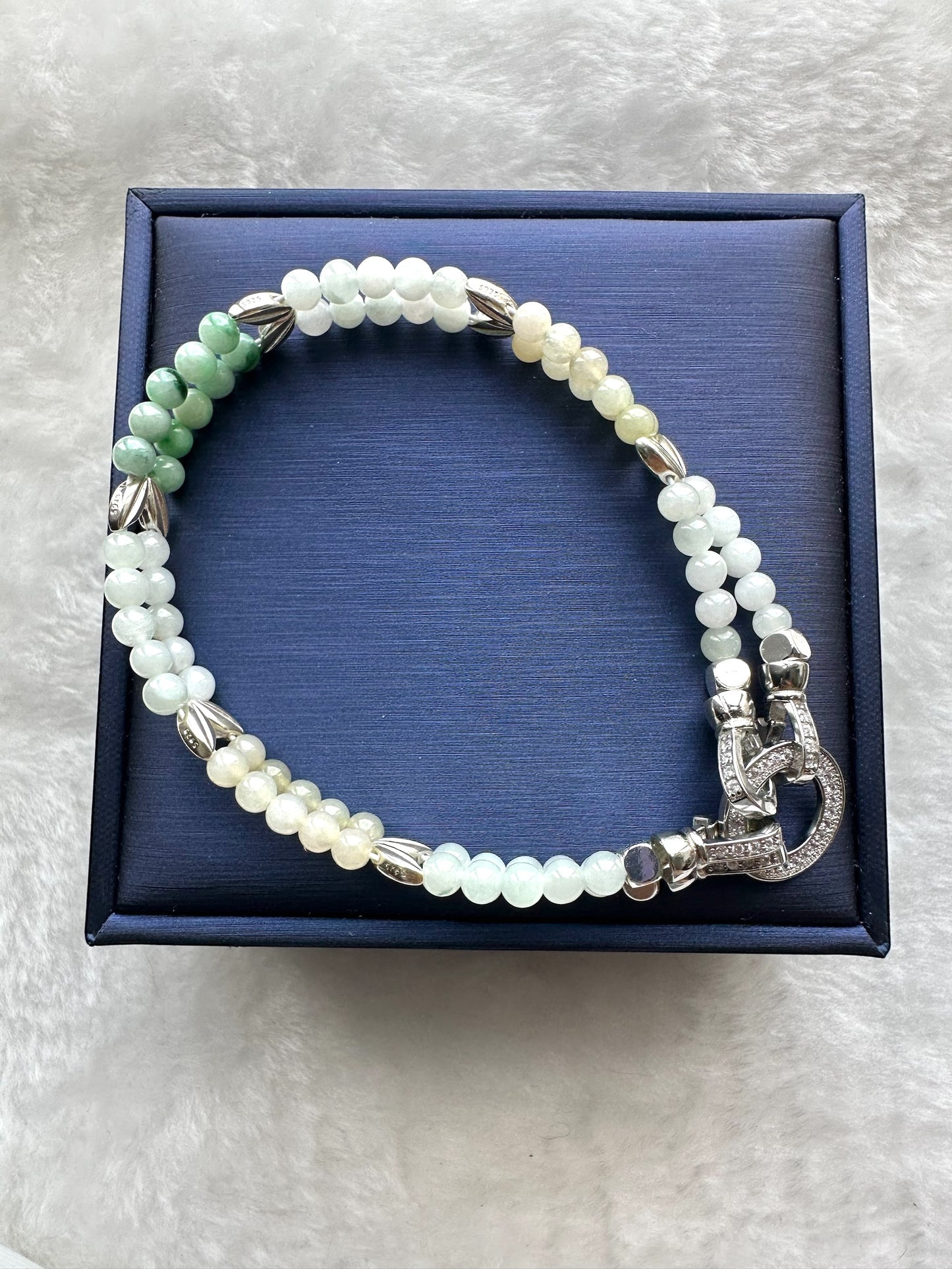 Double Trio Jadeite Bracelet