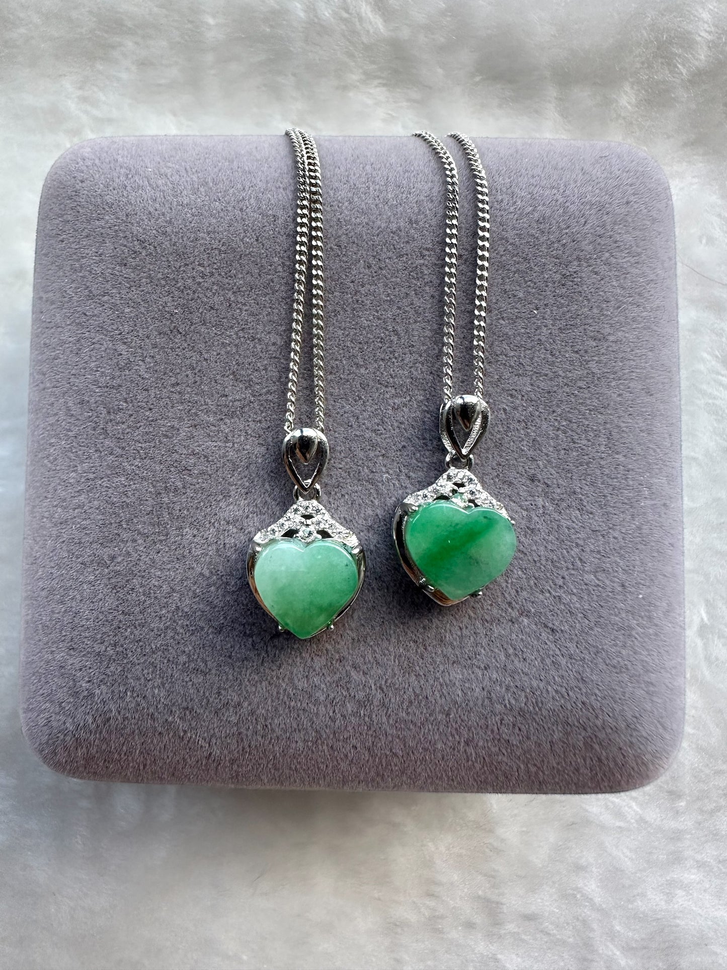 Green Heart Jadeite Necklace