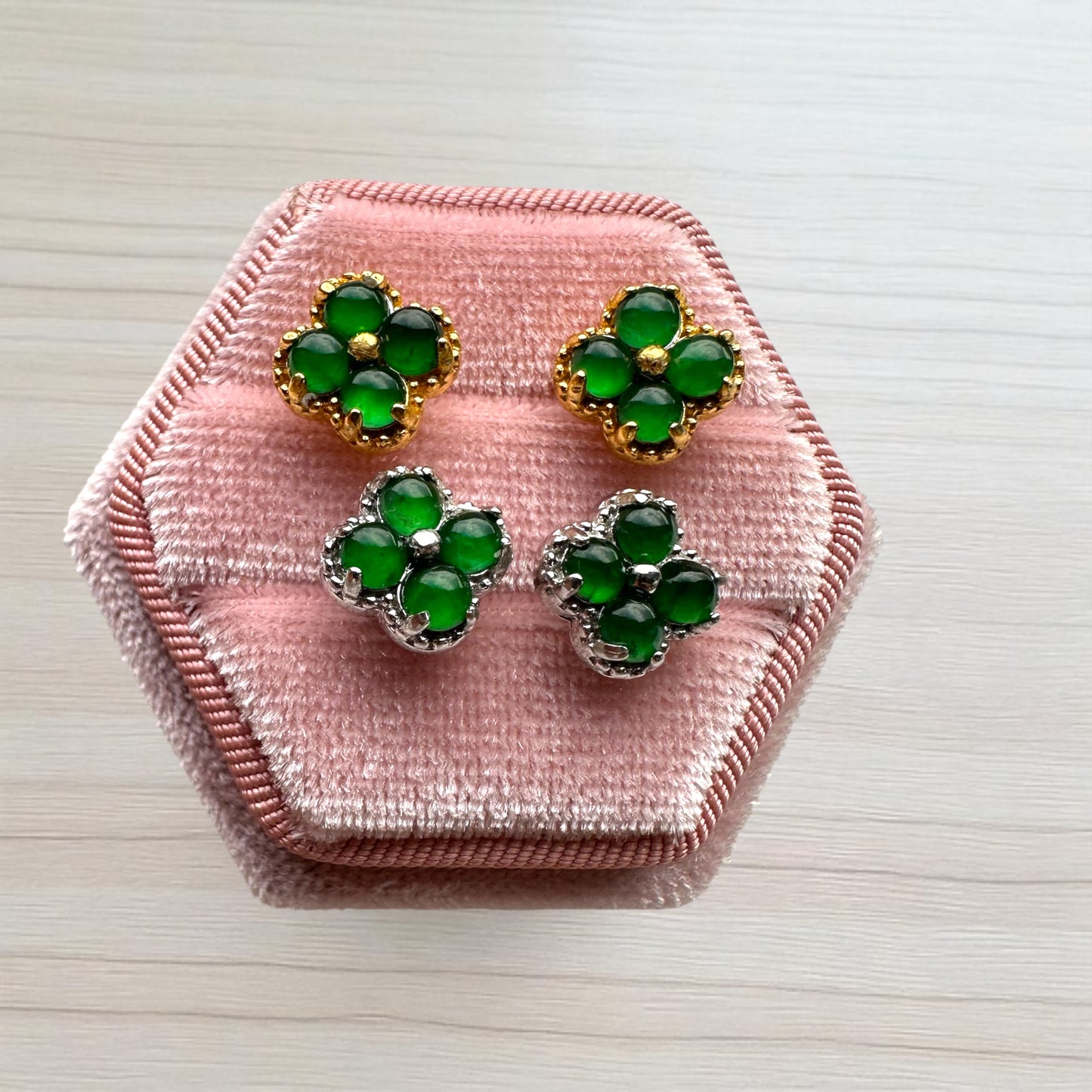 Clover Jadeite Earrings