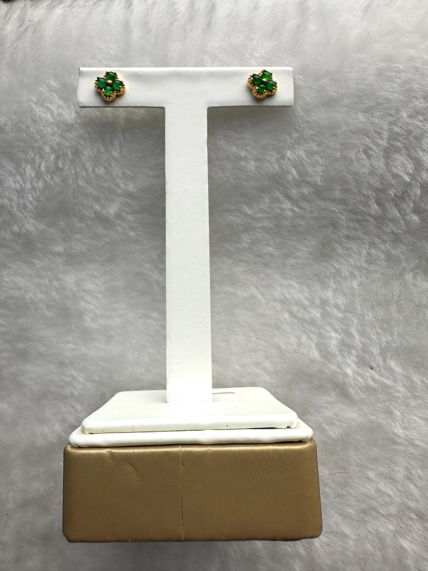 Clover Jadeite Earrings