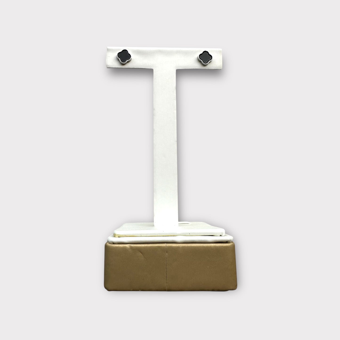 Omphacite Dainty Clover Jadeite Earring Studs