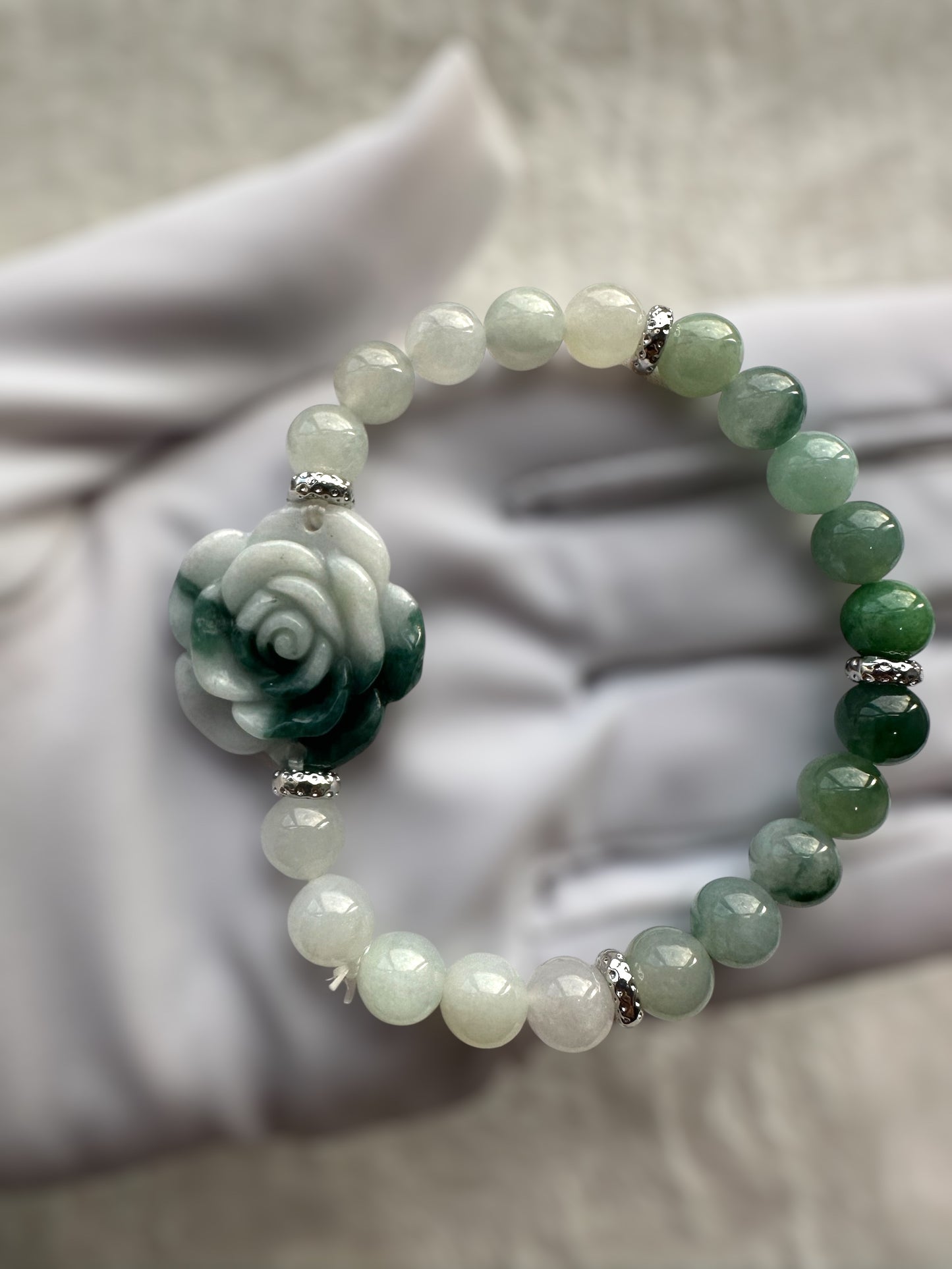 Flower Jadeite Bracelet