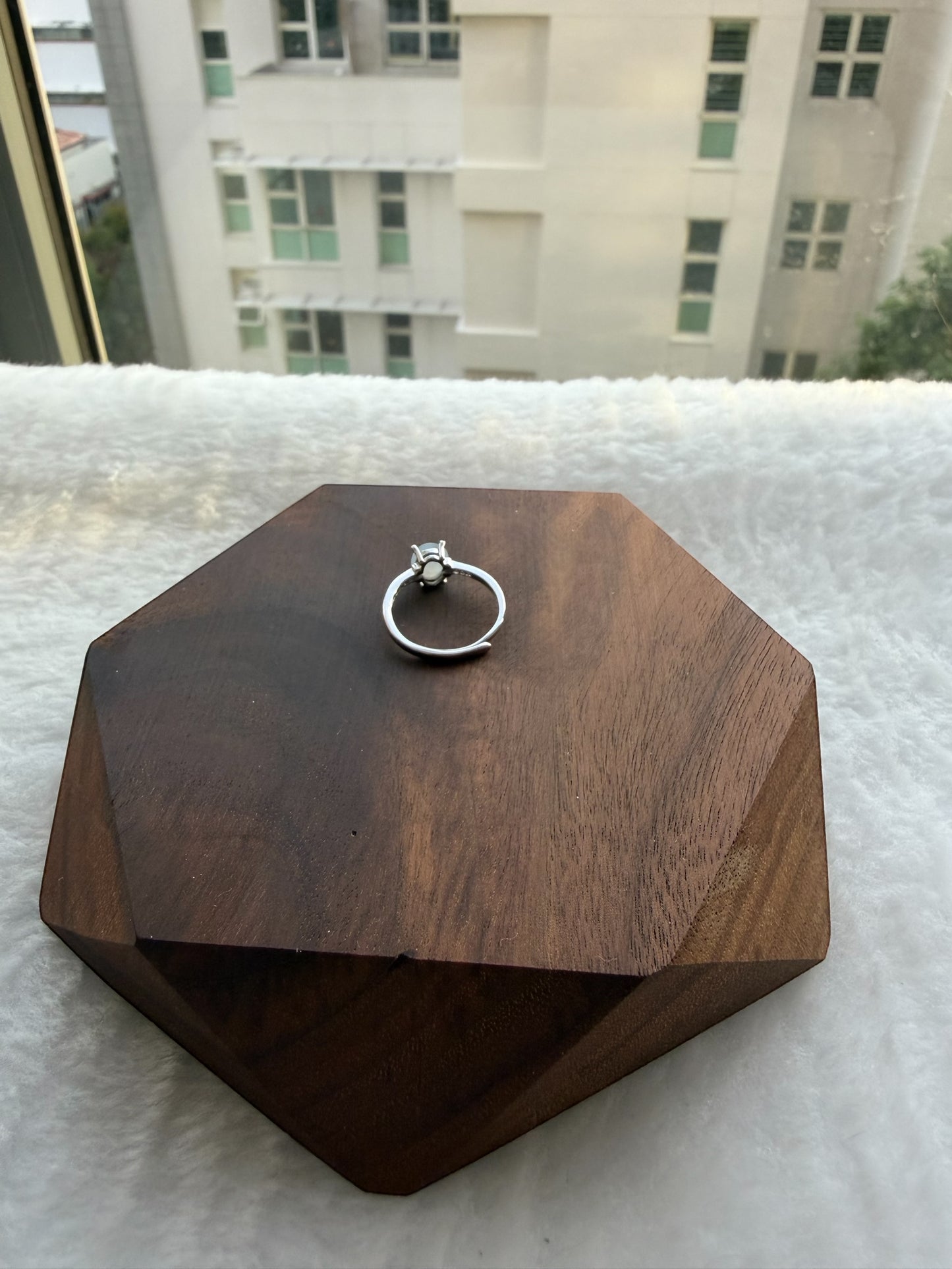 Purple Cabochon Jadeite Ring