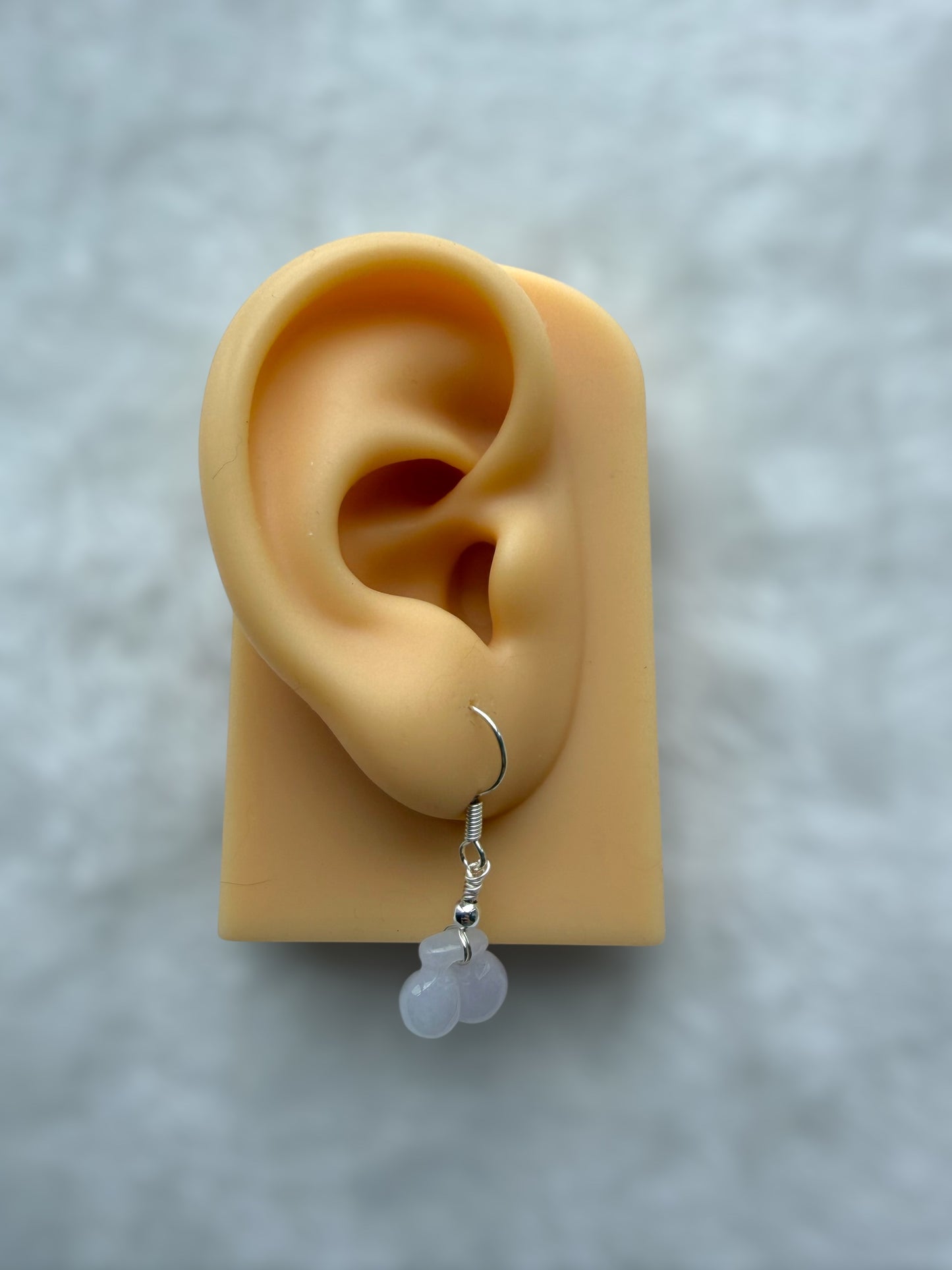 Cherry Jadeite Earring Hooks