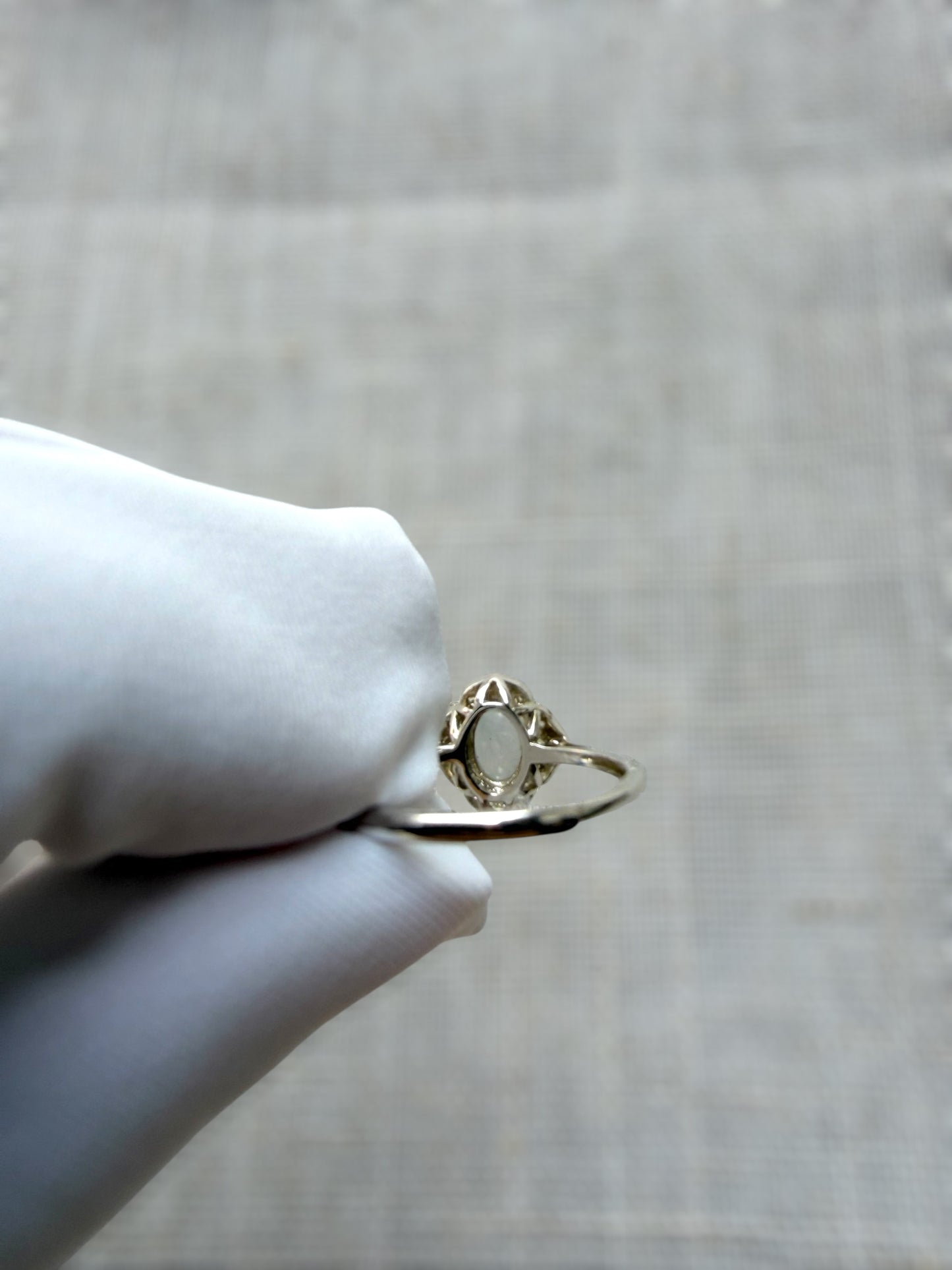 Purple Jadeite Flower Ring