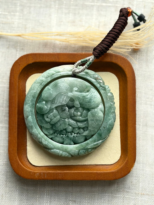 Carved Jadeite Bangle Set