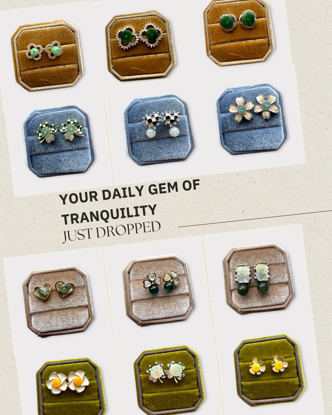 Jadeite Earring Studs