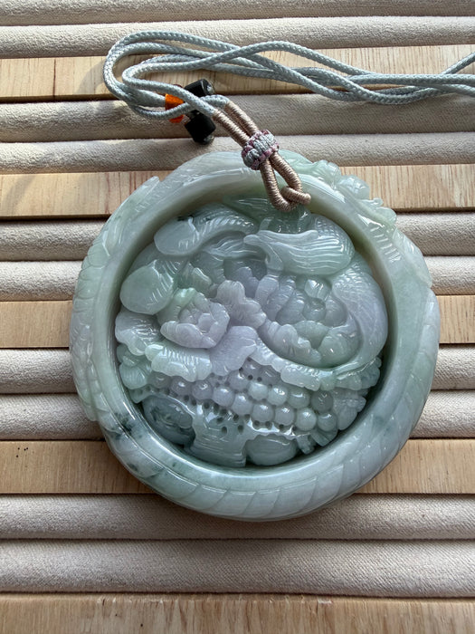 Carved Jadeite Bangle Set