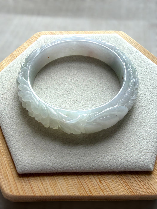Carved Jadeite Bangle Set