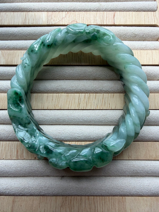 Carved Jadeite Bangle