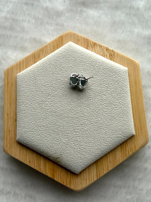 Purple Teardrop Jadeite Earring Studs