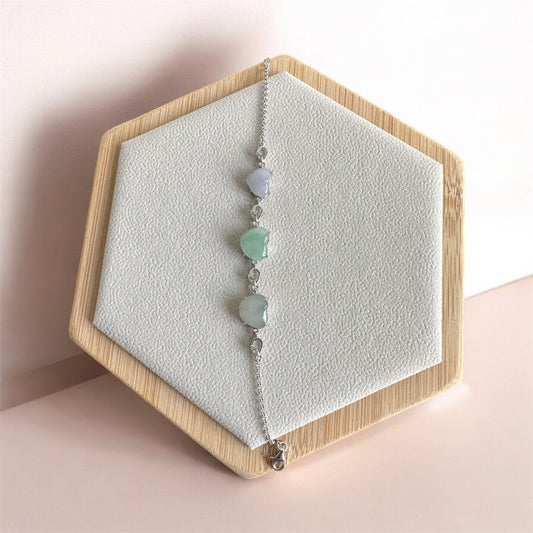 Trio Hearts Jadeite Bracelet