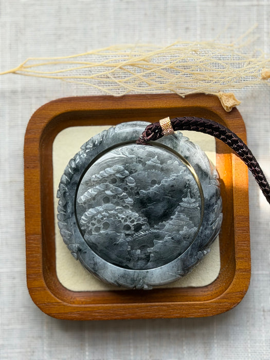 Carved Jadeite Bangle Set