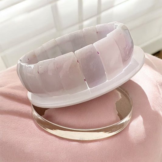 Purple Jadeite Block Bracelet