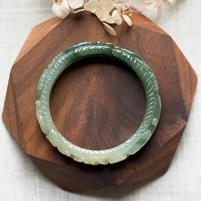 Carved Jadeite Bangle
