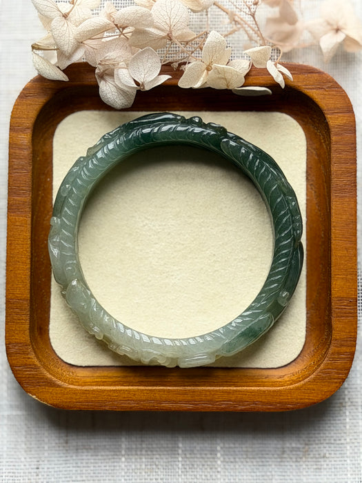 Carved Jadeite Bangle