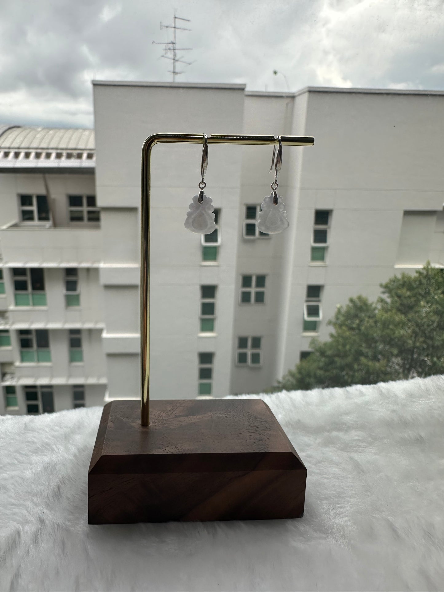 Treasure Vase Jadeite Earrings
