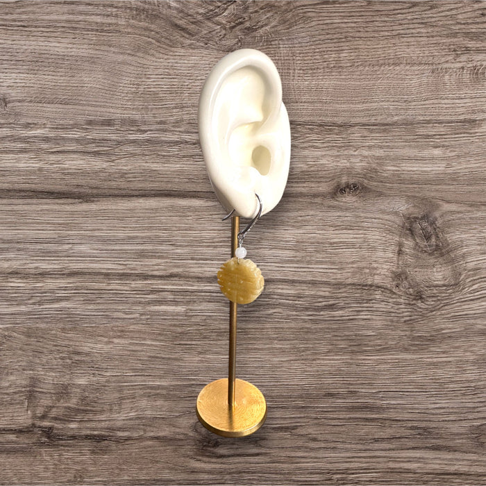 Yellow Jadeite Xi Earrings