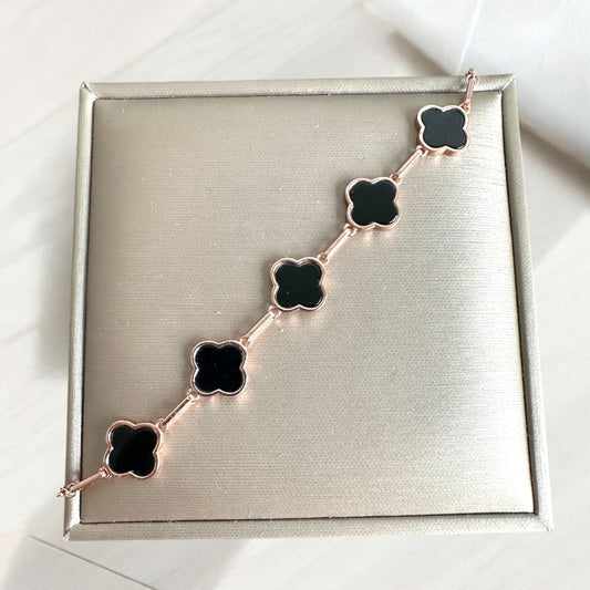 Omphacite Clover Jadeite Bracelet