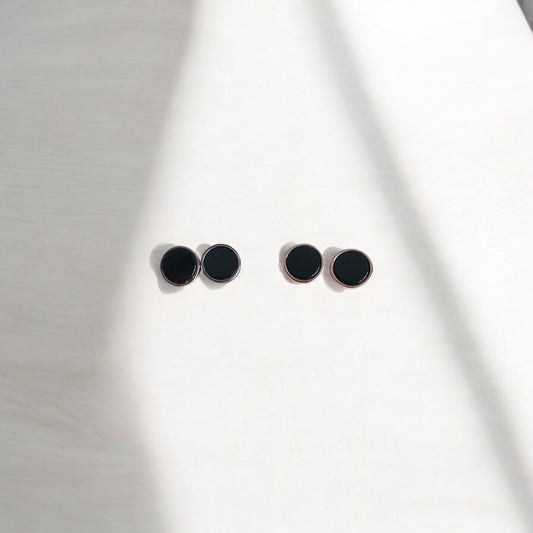 Omphacite Round Jadeite Earring Studs