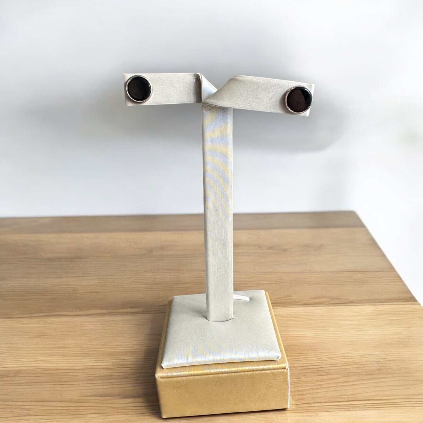 Omphacite Round Jadeite Earring Studs