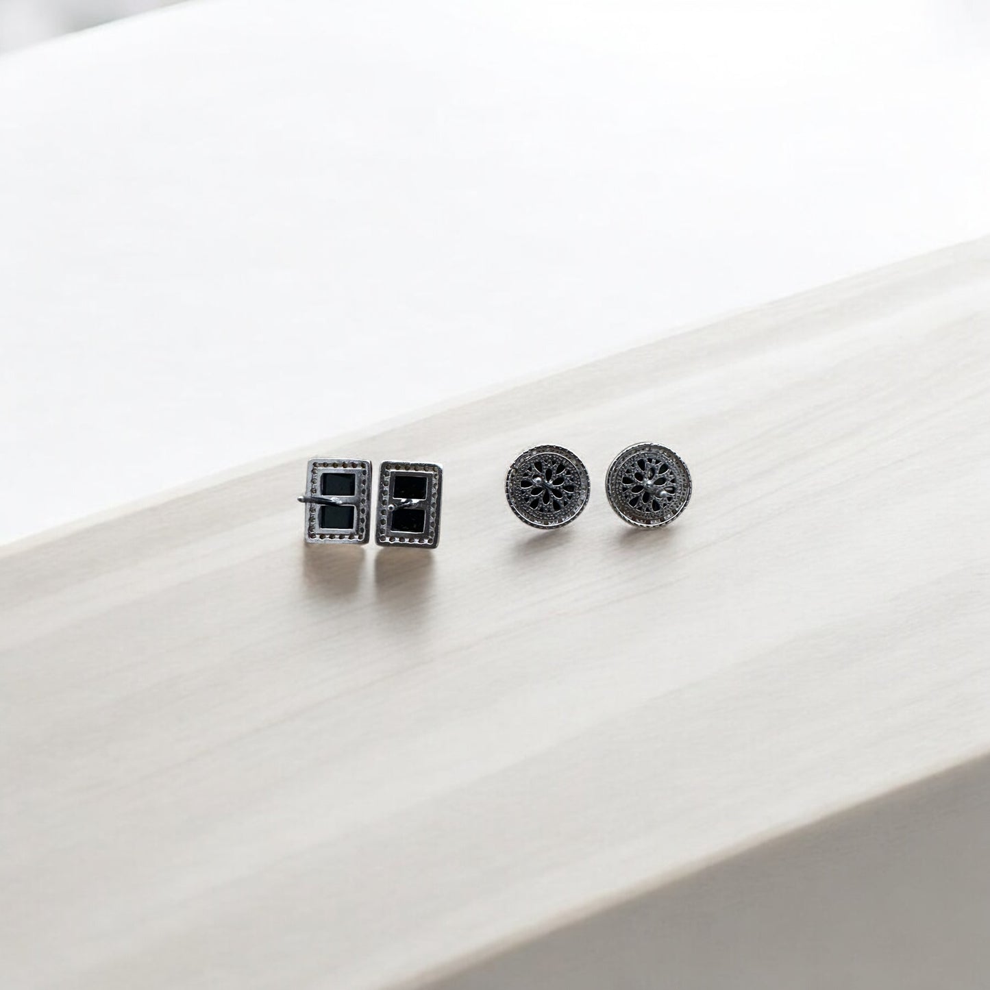 Omphacite Jadeite Earring Studs