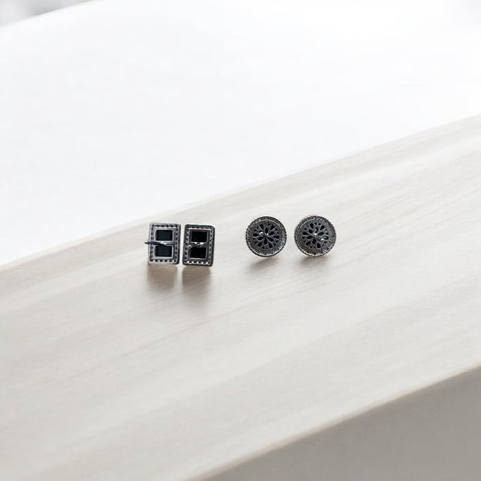 Omphacite Jadeite Earring Studs