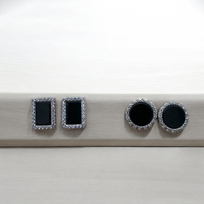 Omphacite Jadeite Earring Studs