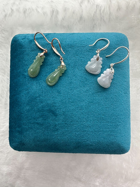 Treasure Vase Jadeite Earrings