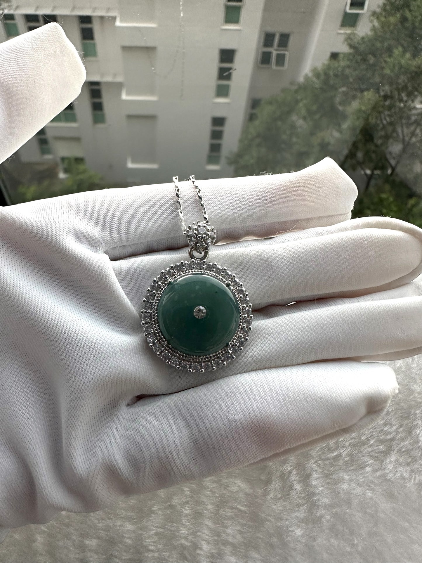 Jadeite Donut Necklace