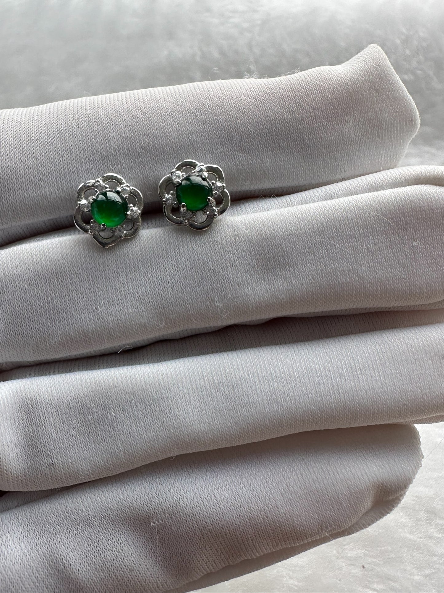Jadeite Earring Studs