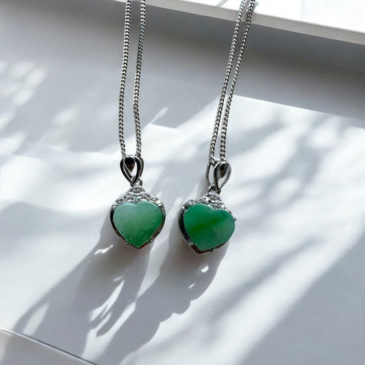 Green Heart Jadeite Necklace