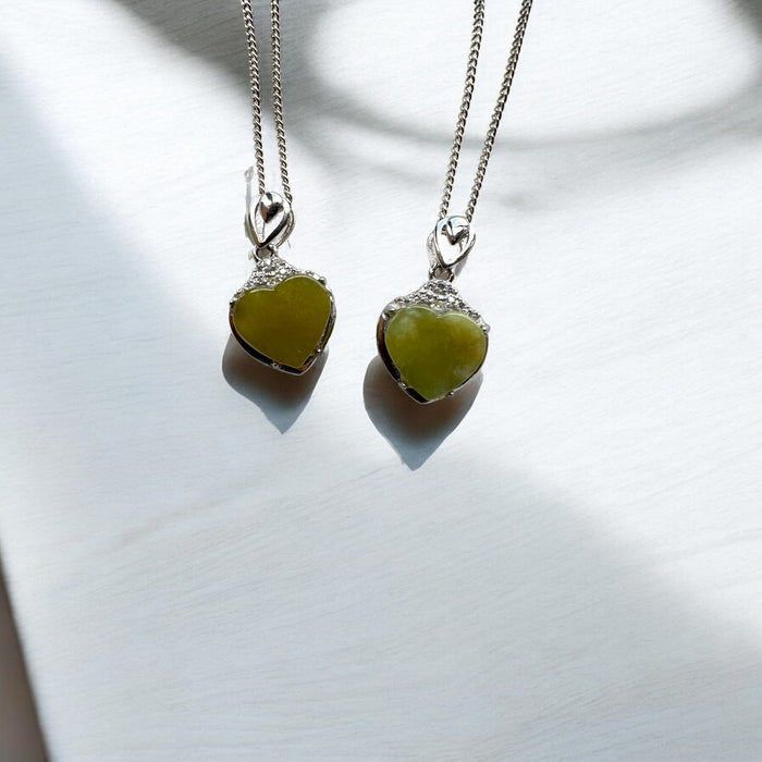 Yellow Heart Jadeite Necklace