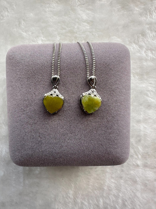 Yellow Heart Jadeite Necklace