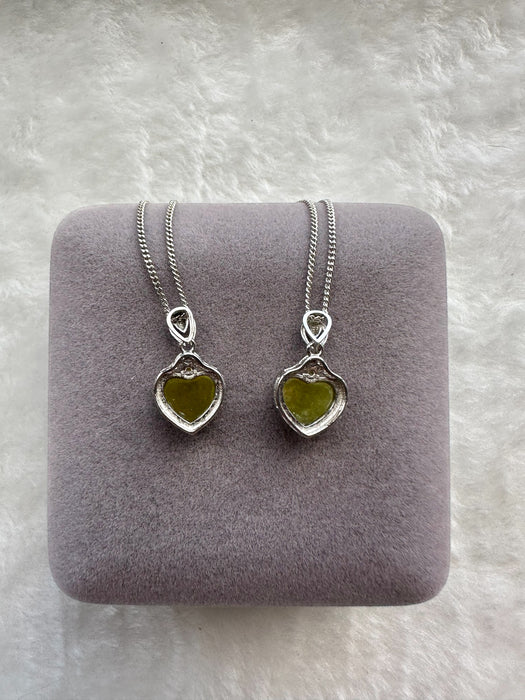 Yellow Heart Jadeite Necklace