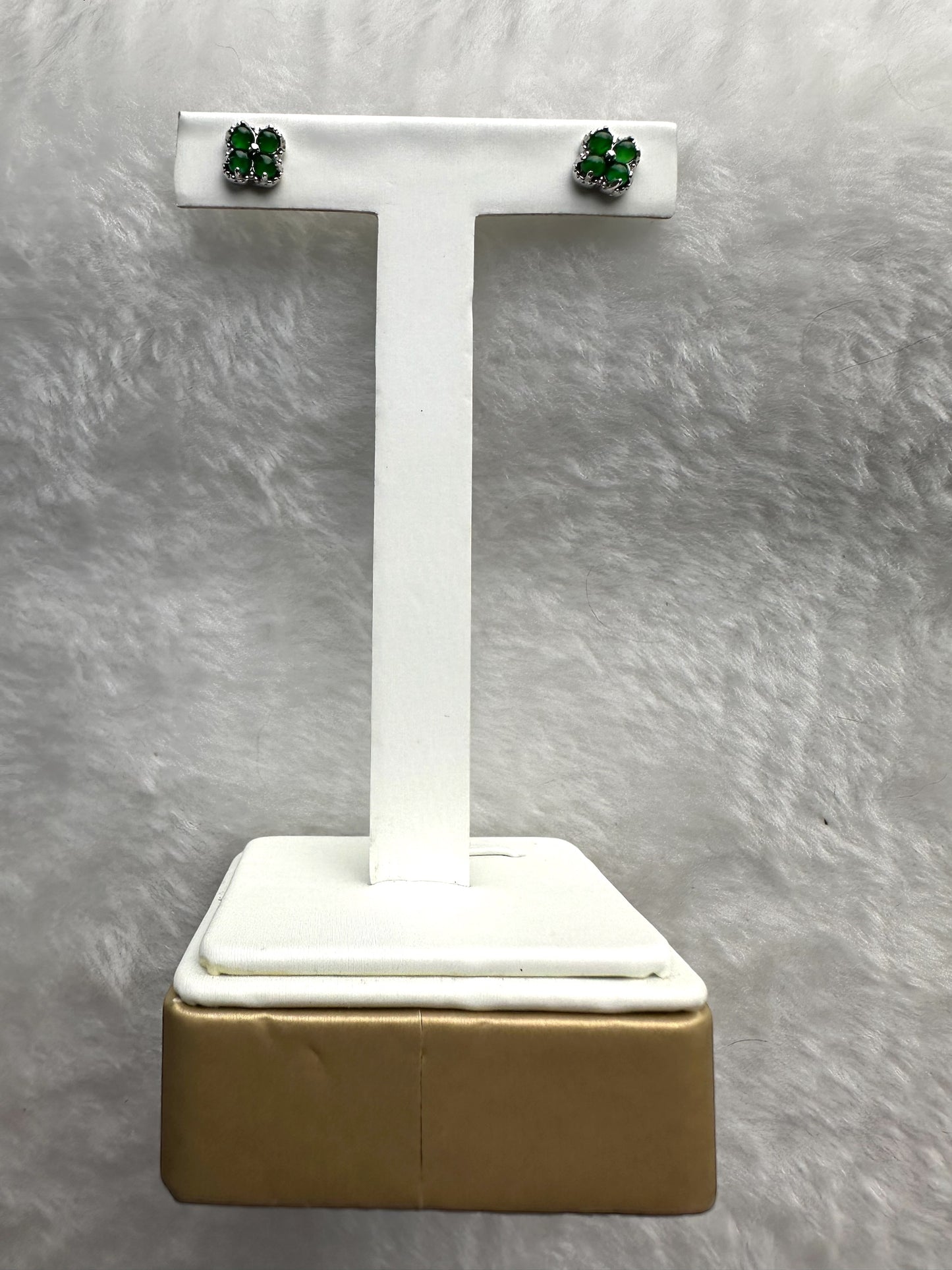 Clover Jadeite Earrings