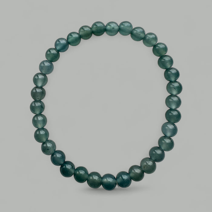Blue Jadeite Bead Bracelet