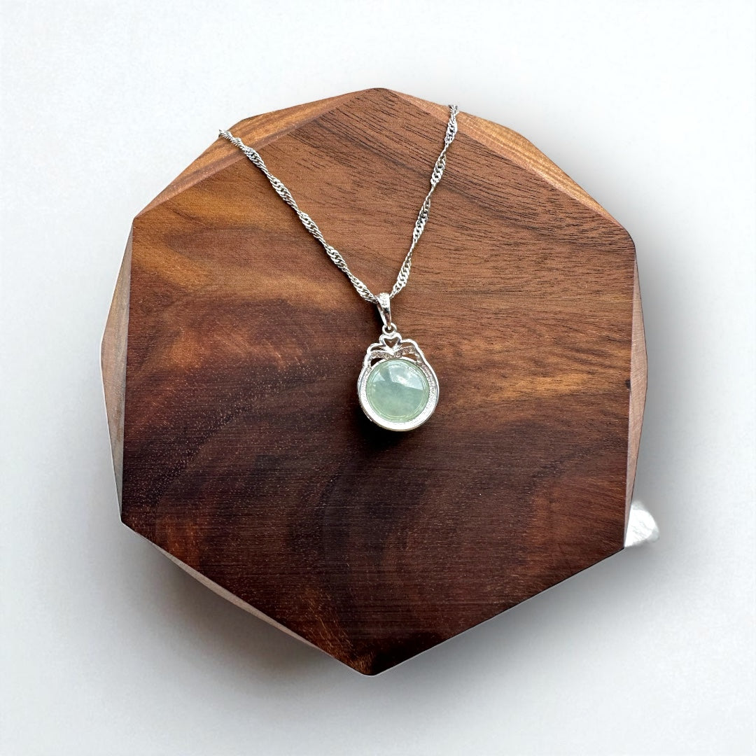 White Round Jadeite Necklace