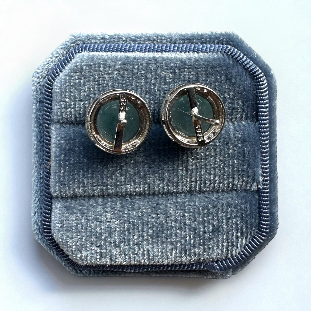 Purple Jadeite Cabochon Earring Studs