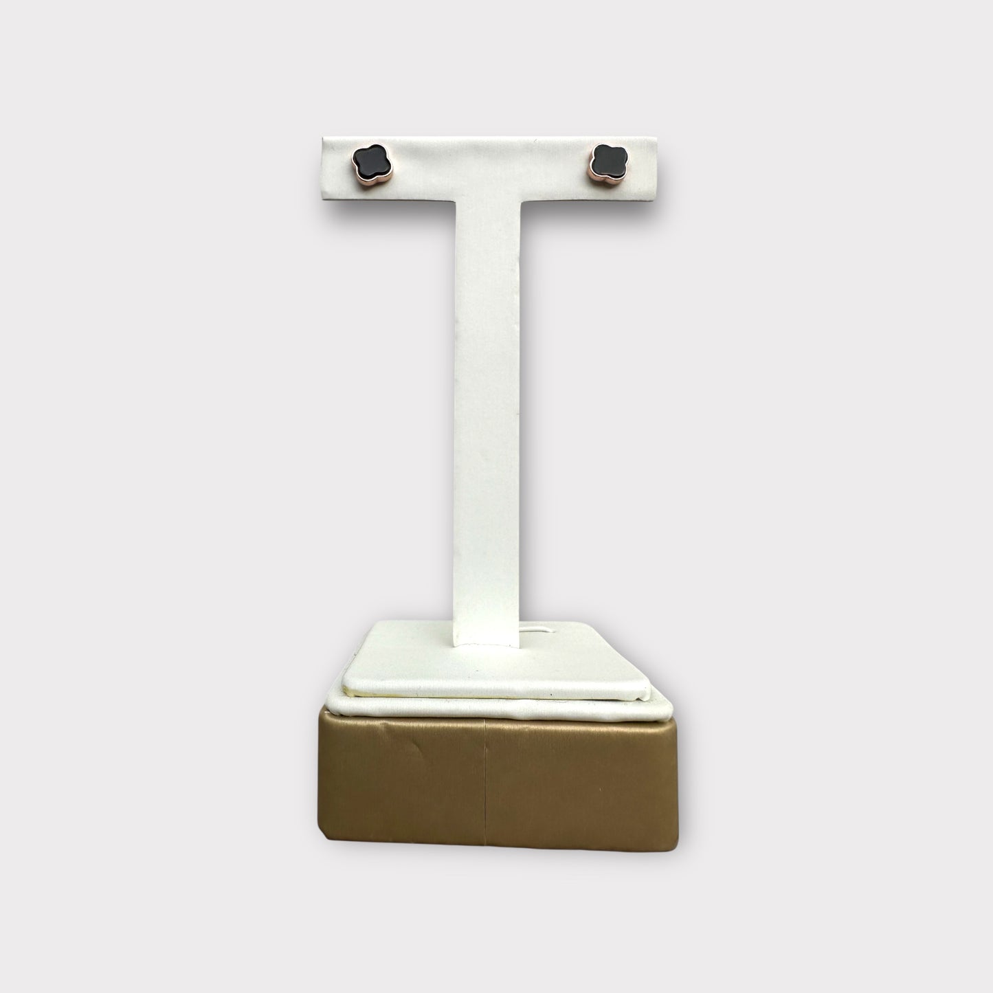 Omphacite Dainty Clover Jadeite Earring Studs