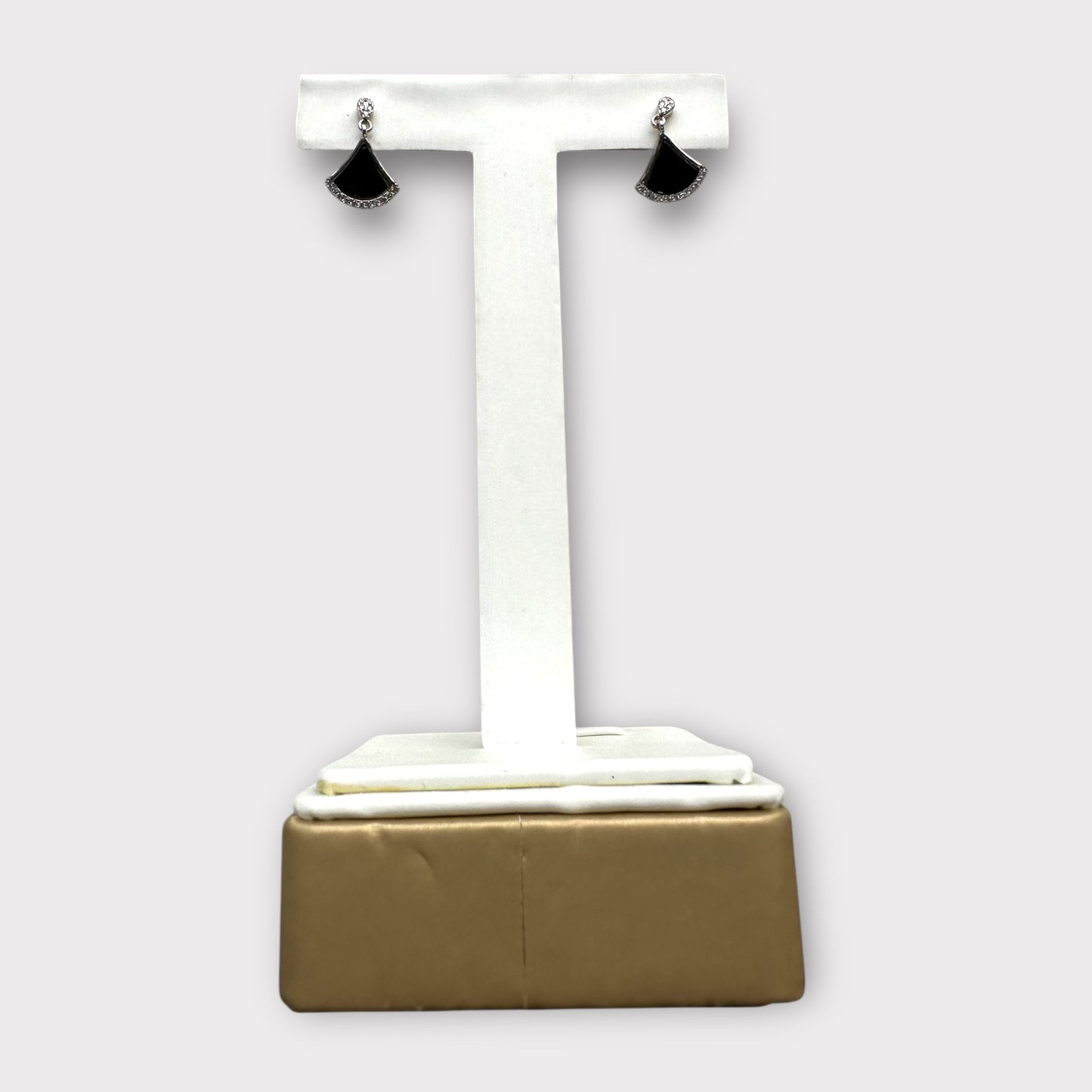 Omphacite Triangle Jadeite Earring Studs