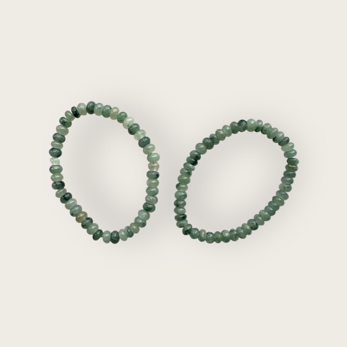 Green Abacus Jadeite Bead Bracelet