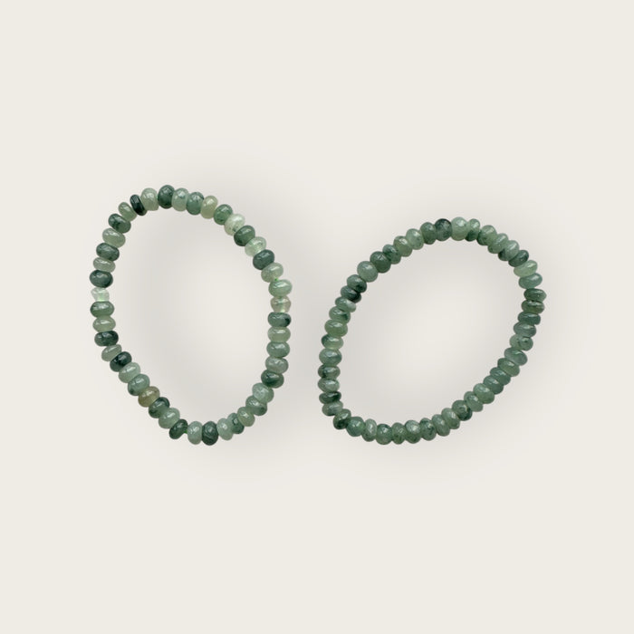 Green Abacus Jadeite Bead Bracelet