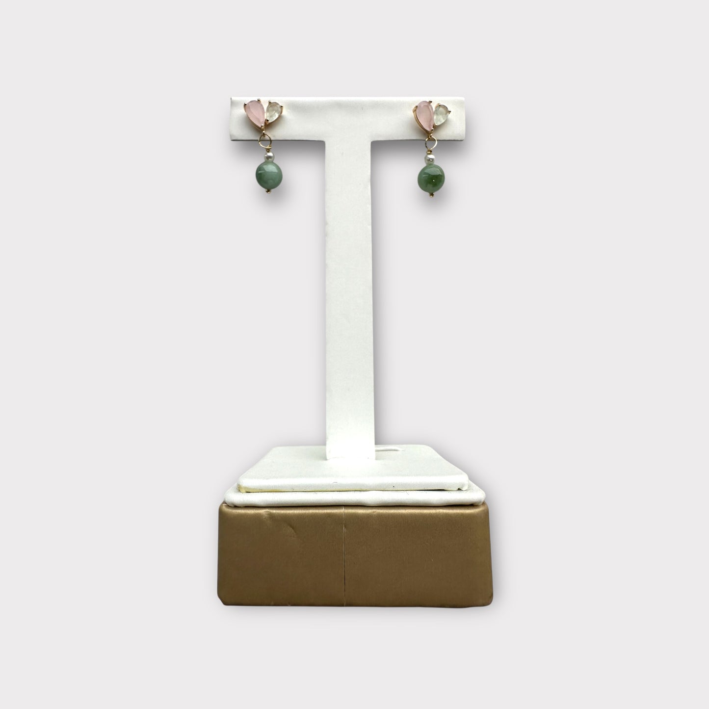 Heart Jadeite Earring Studs