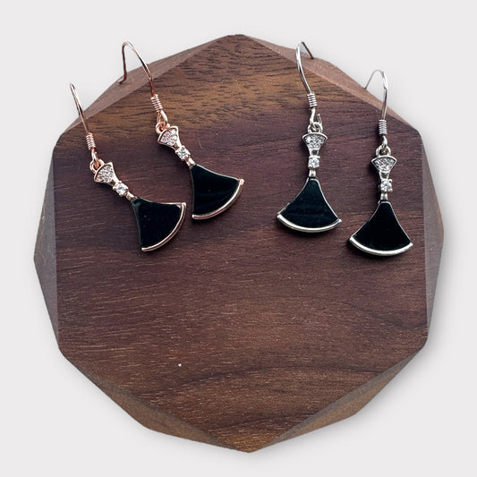 Omphacite Triangle Jadeite Earring Hooks