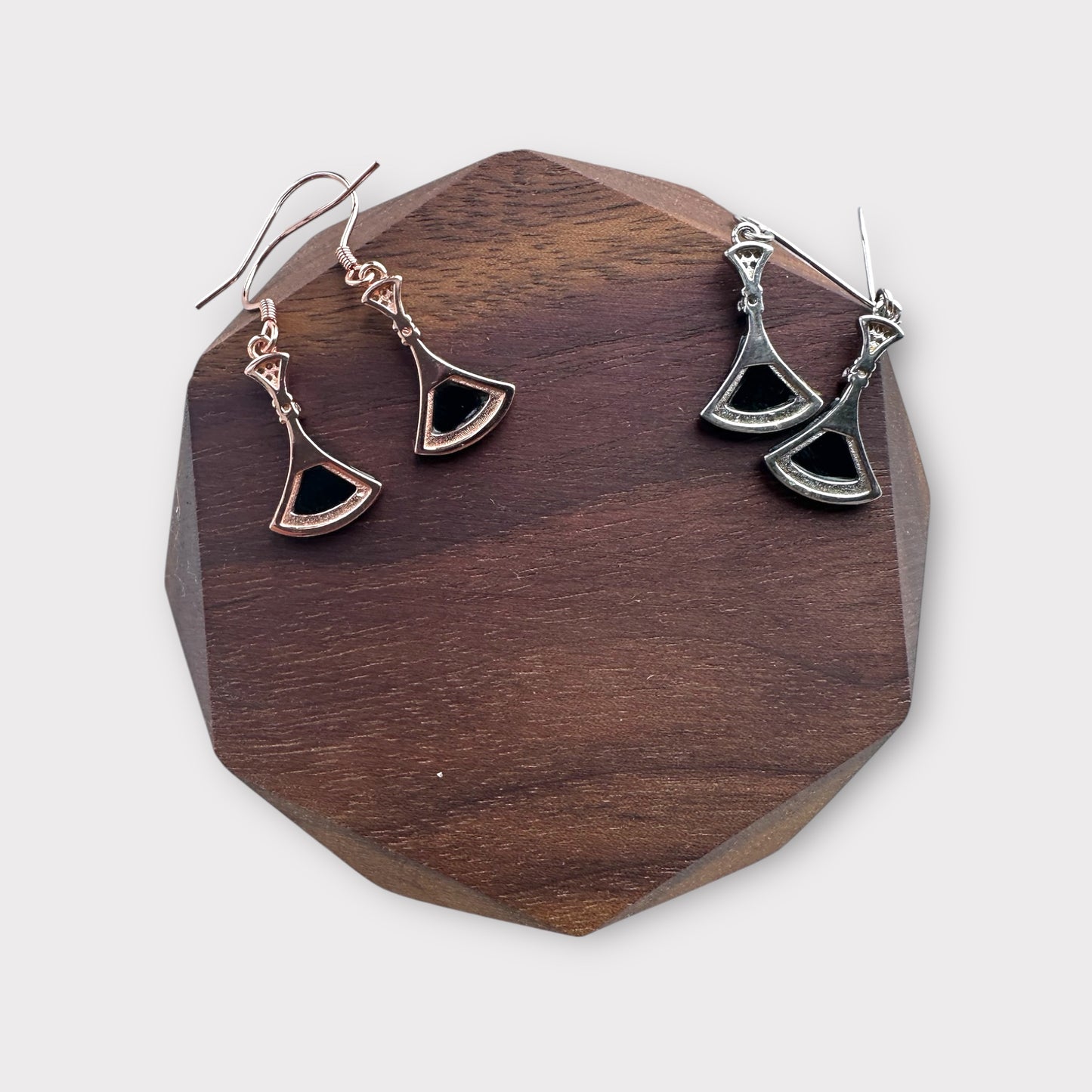 Omphacite Triangle Jadeite Earring Hooks