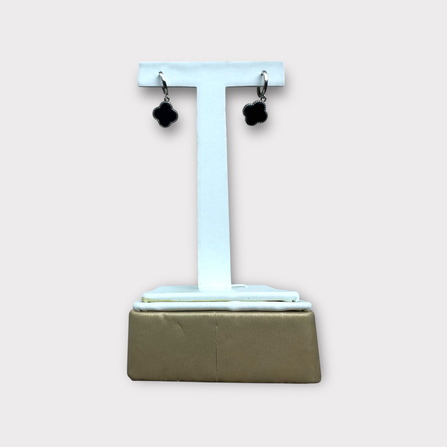 Omphacite Clover Jadeite Earring Huggies