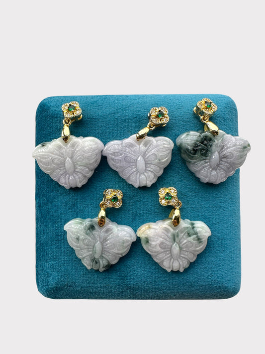 Butterfly Jadeite Charms