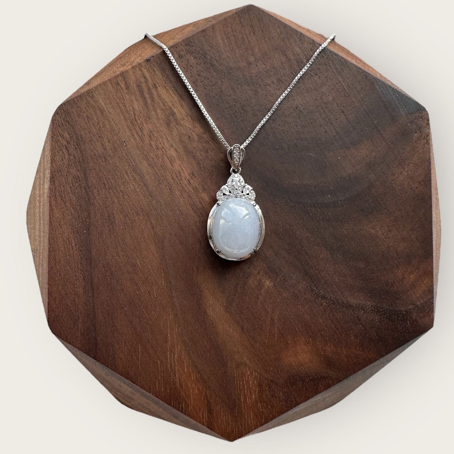 Purple Jadeite Cabochon Necklace